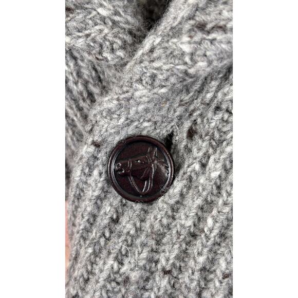 Brooks Brothers Mens Wool Shawl Collar Button Cardigan Sweater Size XL Grey New - Picture 4 of 10